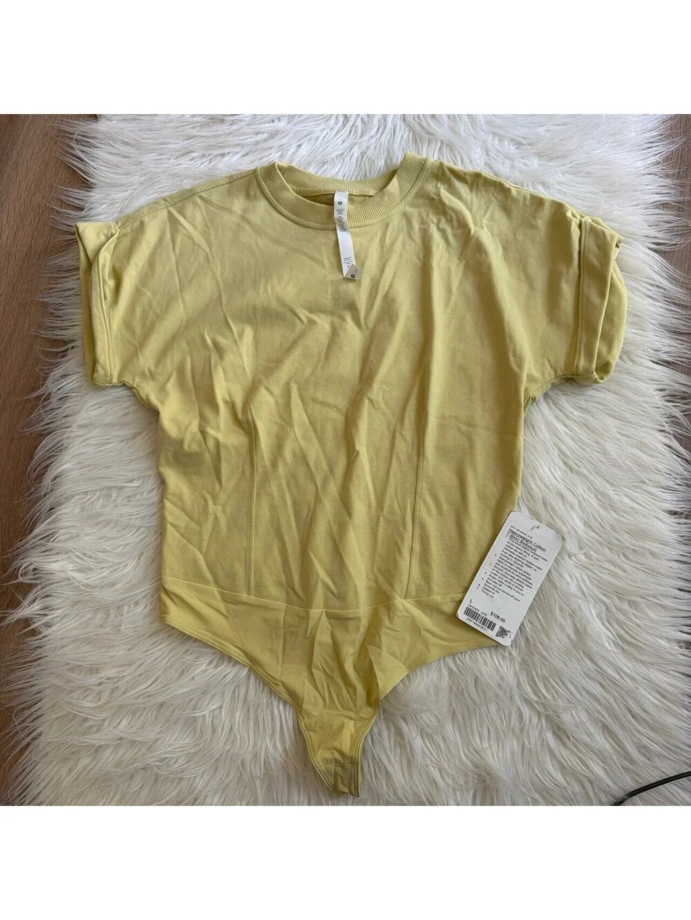 NWT Lululemon Heavyweight Cotton T-Shirt Bodysuit size L